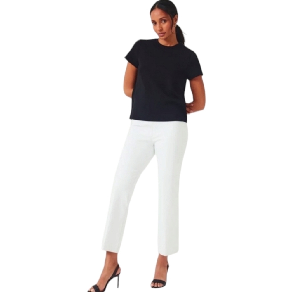 Spanx Classic White Kick Flare Pull On Pants Size XL Tall Business Casual Office